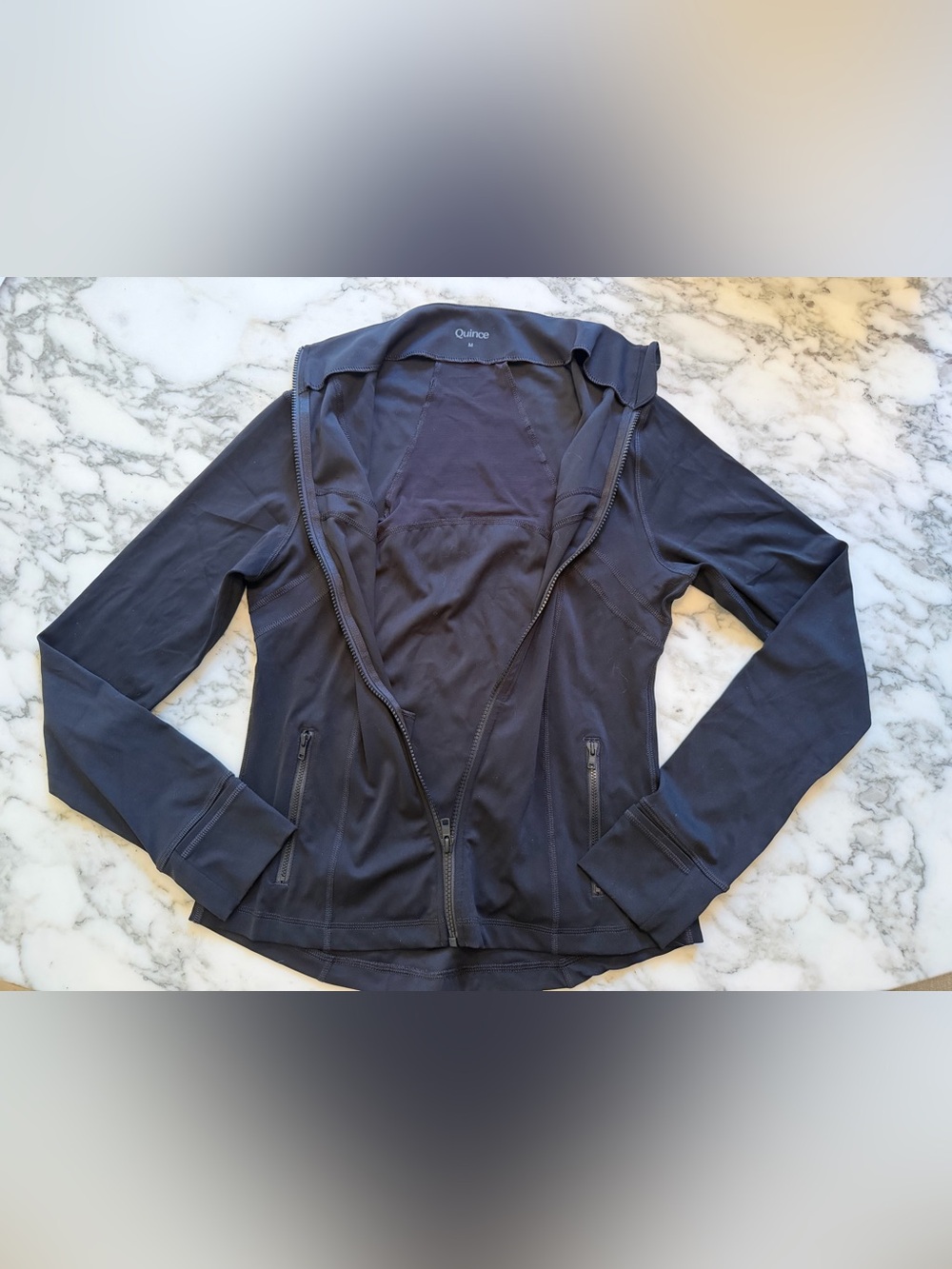 NWOT Quince Ultra-Form Slim Fit Jacket Black Women's Size Medium - Picture 7 of 8